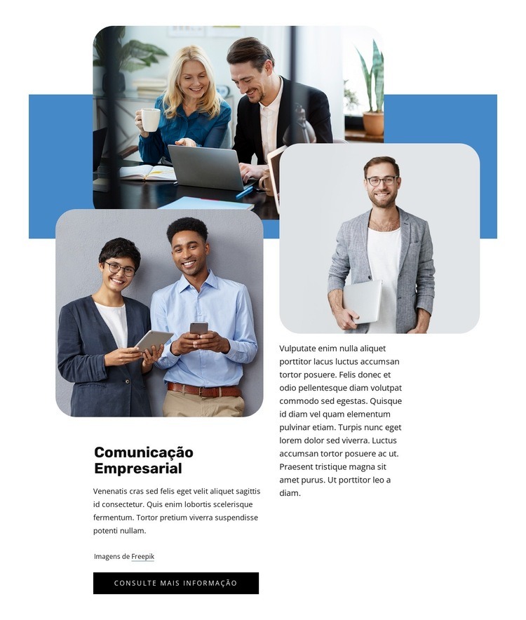 Comunicações Empresariais Landing Page