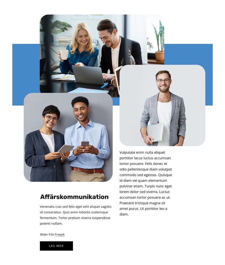 Affärskommunikation WordPress -tema