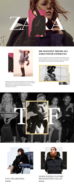 Zara - HTML-Code-Vorlage