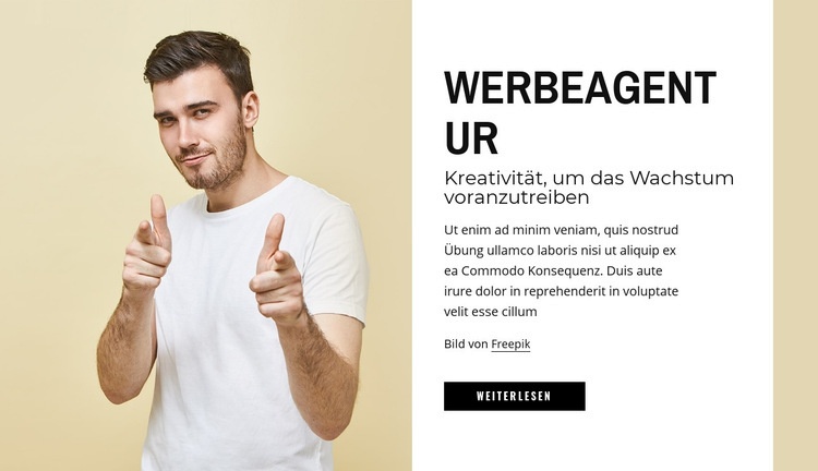 Werbeagentur Website-Modell