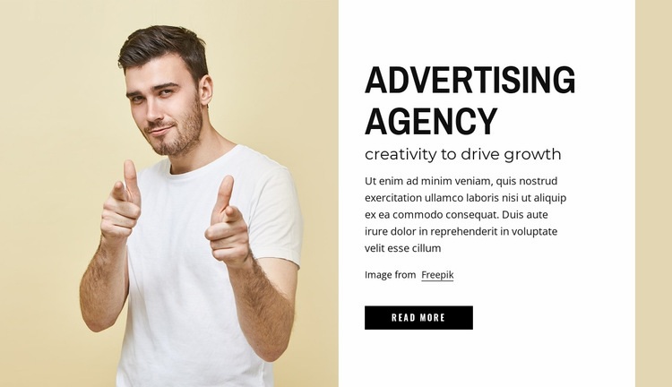 Advertising agency Elementor Template Alternative