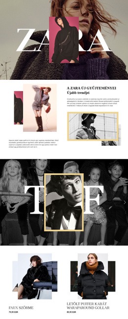 Zara - HTML Kódsablon