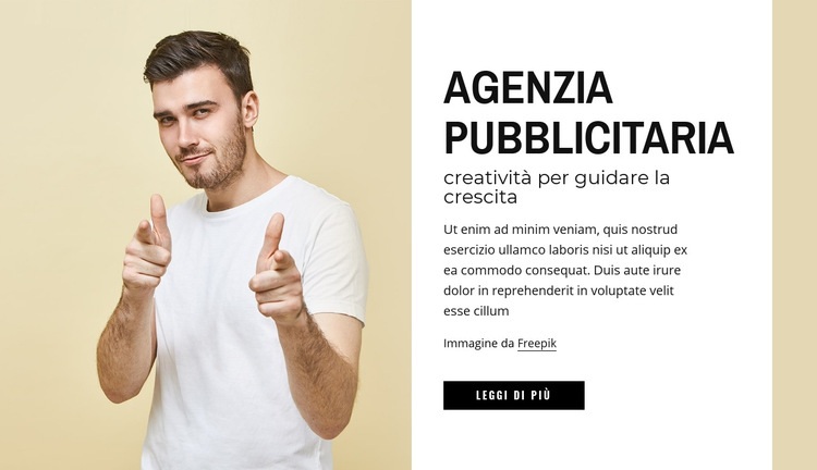 Agenzia pubblicitaria Costruttore di siti web HTML