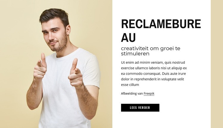 Reclamebureau Sjabloon voor één pagina