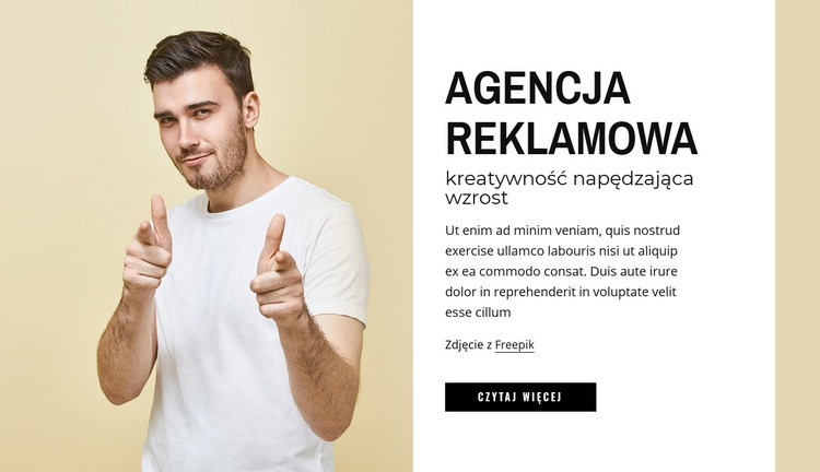 Agencja reklamowa Makieta strony internetowej