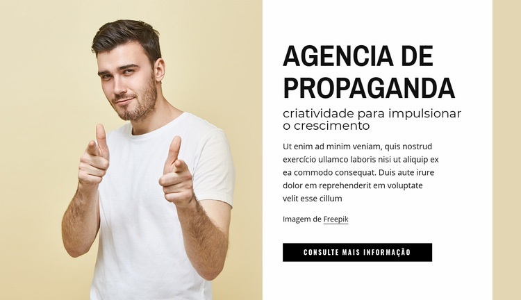 Agencia de propaganda Modelos de construtor de sites