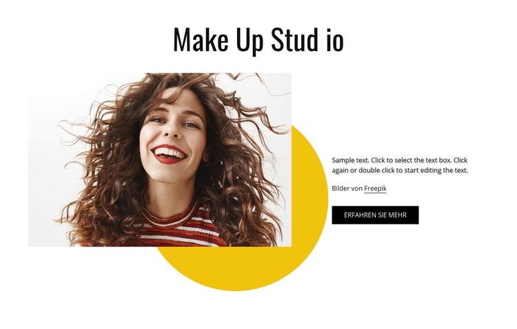 Make-up Studio Eine Seitenvorlage