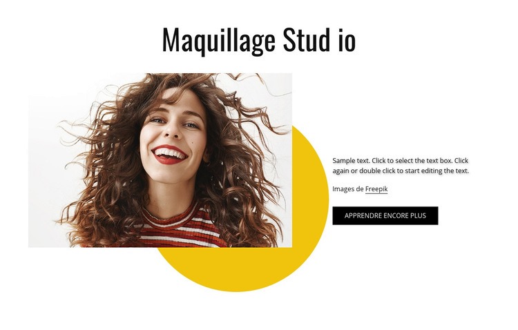Maquillage studio Maquette de site Web