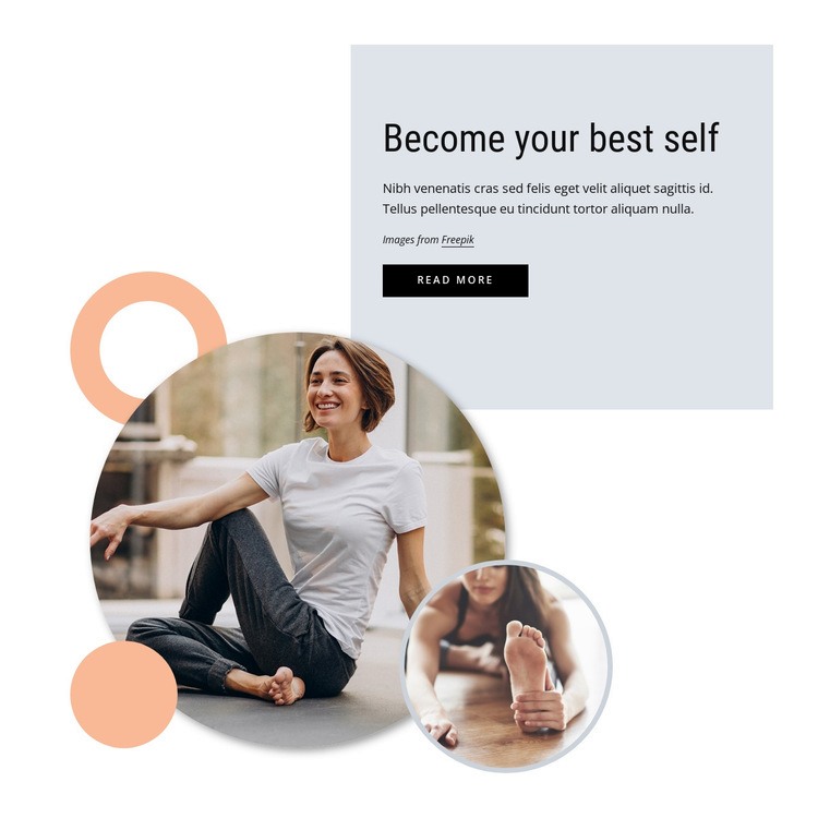 Do Pilates to feel better Homepage Design