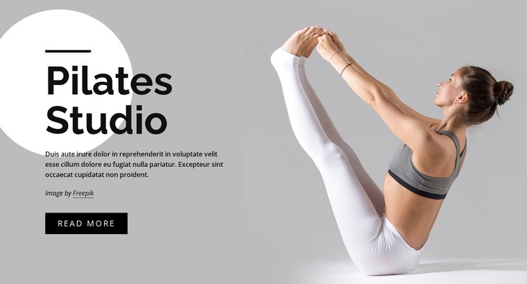 Build core strength with pilates Homepage Design