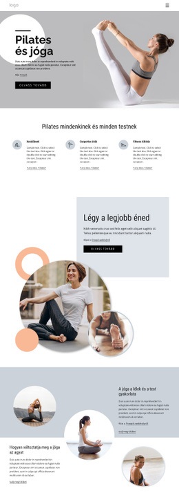 Ingyenes Webdesign Pilates És Jógaközpont Számára