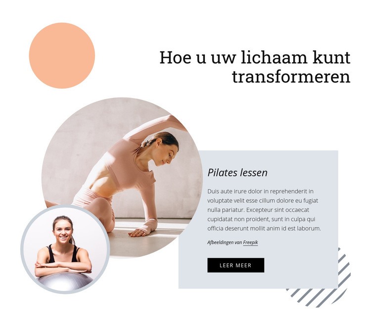 Pilates ontwikkelt kernkracht Bestemmingspagina