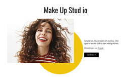 Webpagina Voor Make-Up Studio