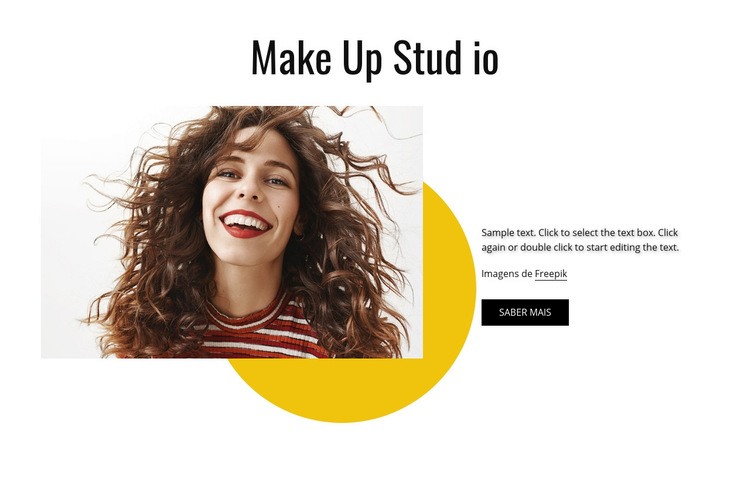 Estúdio de maquiagem Design do site