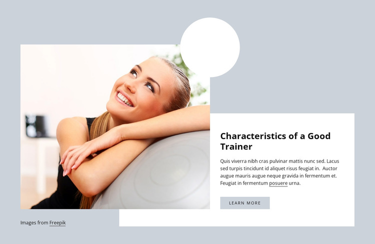 Characteristics of a Good Trainer Template