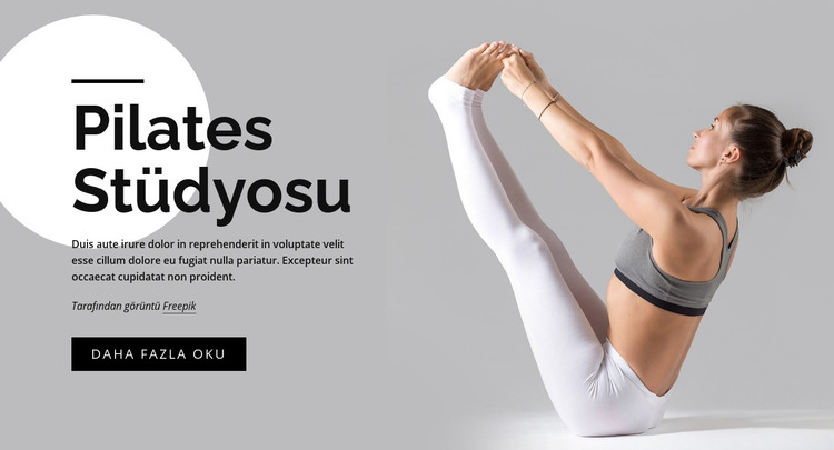 Pilates ile temel güç oluşturun HTML Şablonu