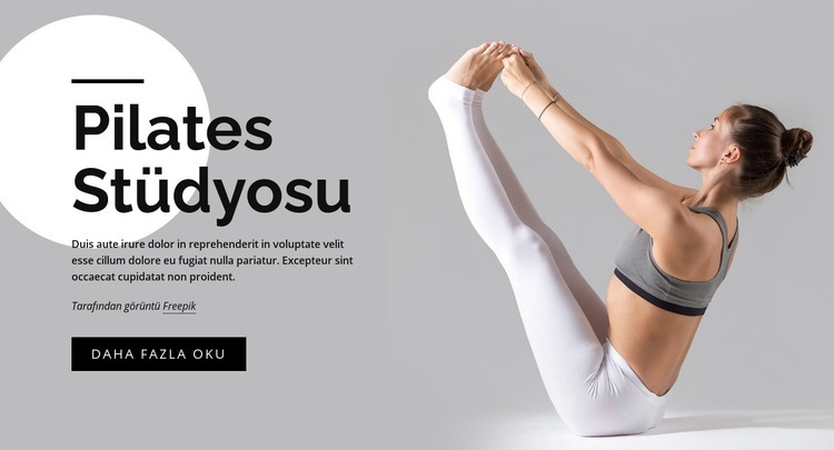 Pilates ile temel güç oluşturun Html Web Sitesi Oluşturucu