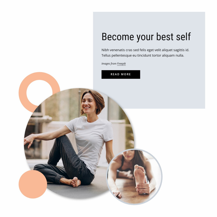 Do Pilates to feel better Website Mockup