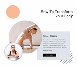 Pilates Develops Core Strength - Simple Website Template