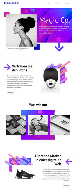 Layout-Funktionalität Für Magic Creative Studio