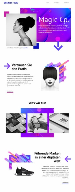Website-Zielseite Für Magic Creative Studio