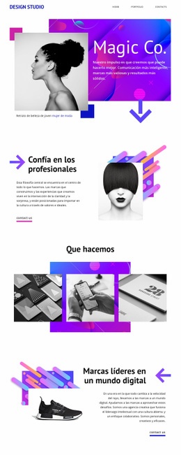 Estudio Creativo Mágico - Plantilla HTML