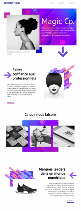 Créez Votre Propre Site Web Pour Studio De Création Magique