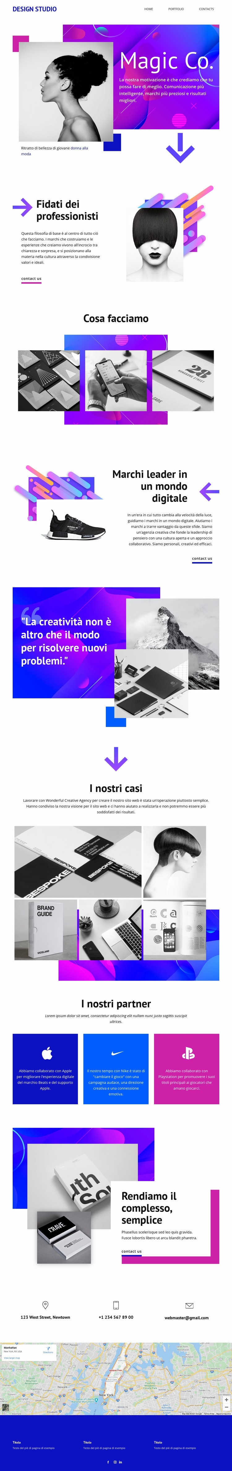 Magic Creative Studio Costruttore di siti web HTML