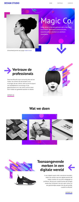 Magische Creatieve Studio - Moderne Websjabloon