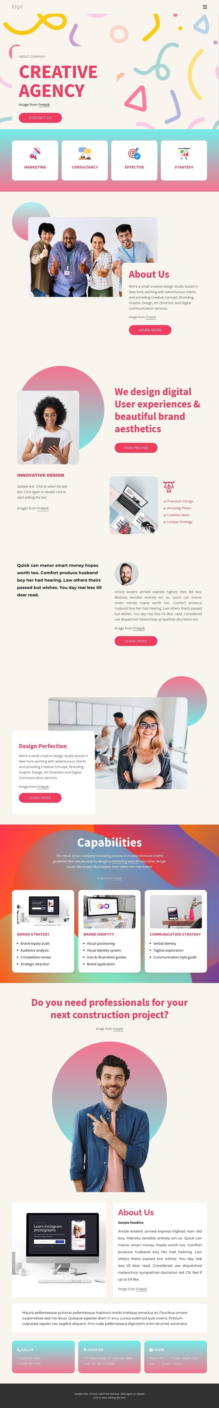We create strategy-led work Squarespace Template Alternative