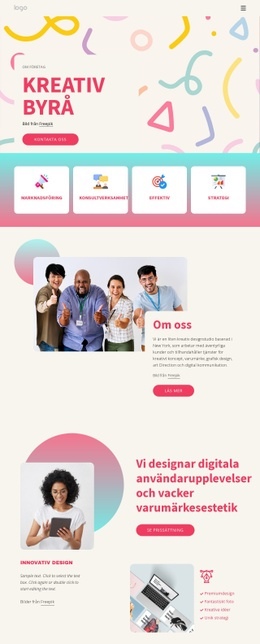 Vi Skapar Ett Strategistyrt Arbete - HTML- Och CSS-Mall