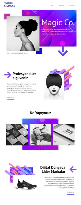 Magic Creative Studio Açılış Sayfası Şablonu