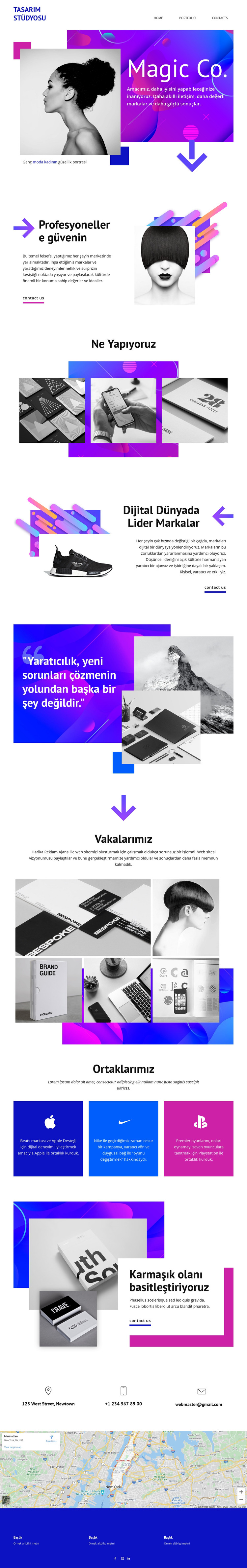 Magic Creative Studio HTML Şablonu