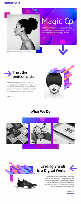 Magic Creative Studio - Simple Website Mockup