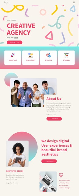We Create Strategy-Led Work - Webdesign Mockup