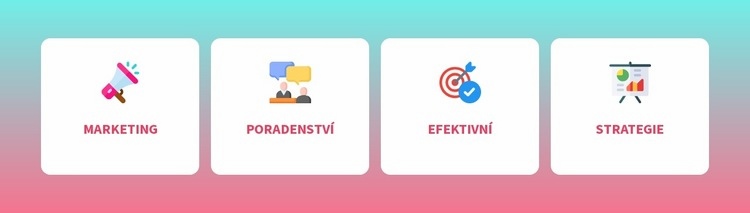 Opakovač mřížky s barevnými ikonami Šablona CSS