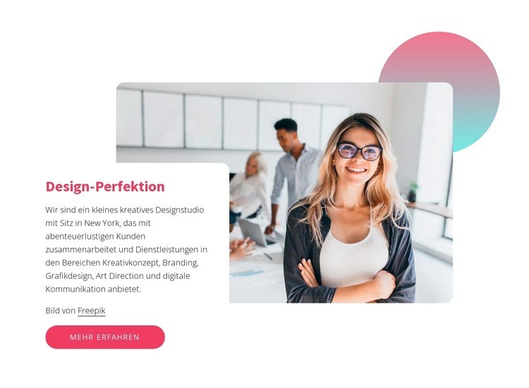 Brillant leuchtende Ideen Landing Page