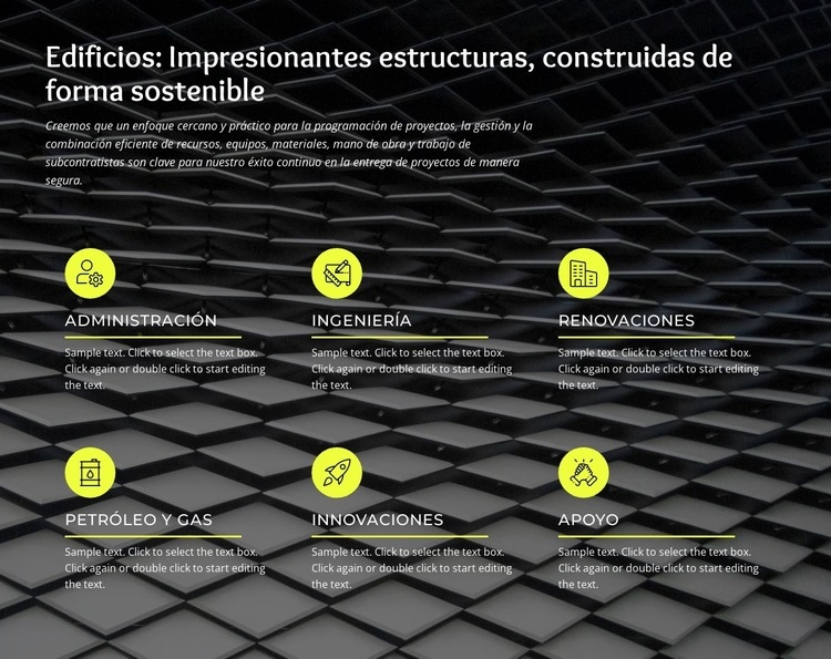 Construcción sostenible Diseño de páginas web