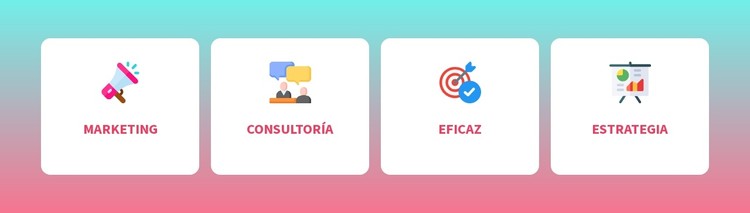 Repetidor de cuadrícula con iconos de colores Plantilla CSS