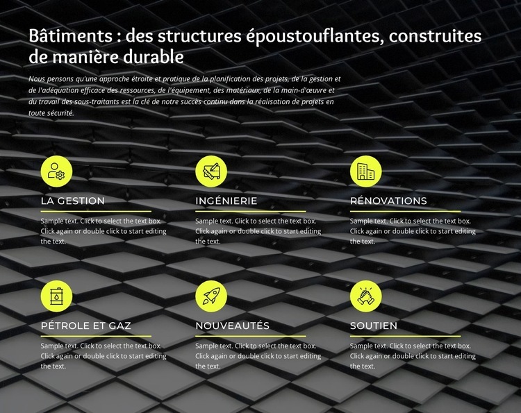 Construction durable Modèles de constructeur de sites Web