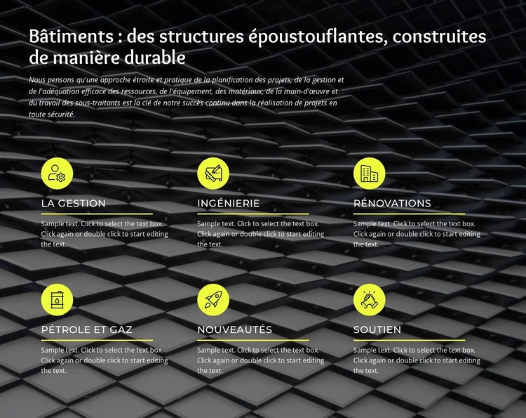 Construction durable Modèle HTML