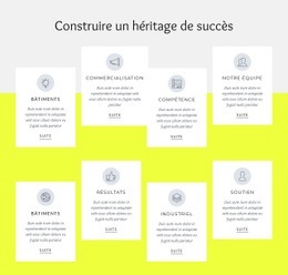 100 Ans De Construction : Modèle Moderne D'Une Page