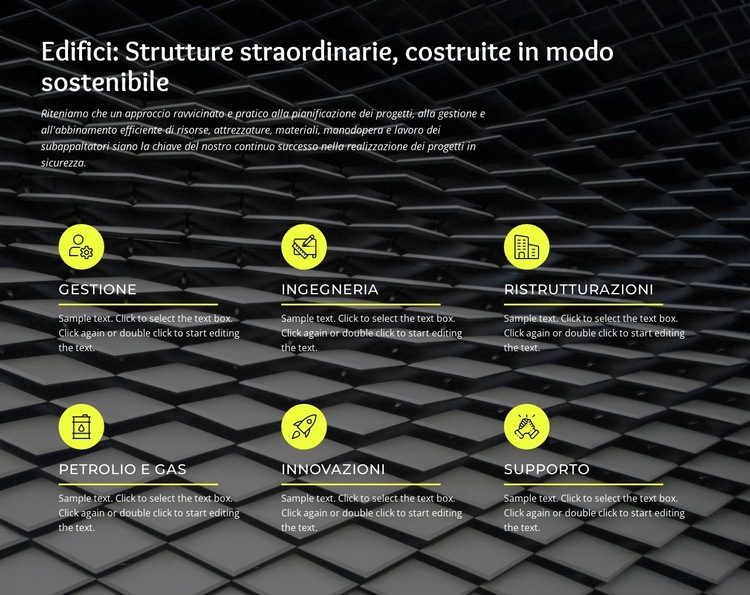 Costruito sostenibile Modello di sito Web