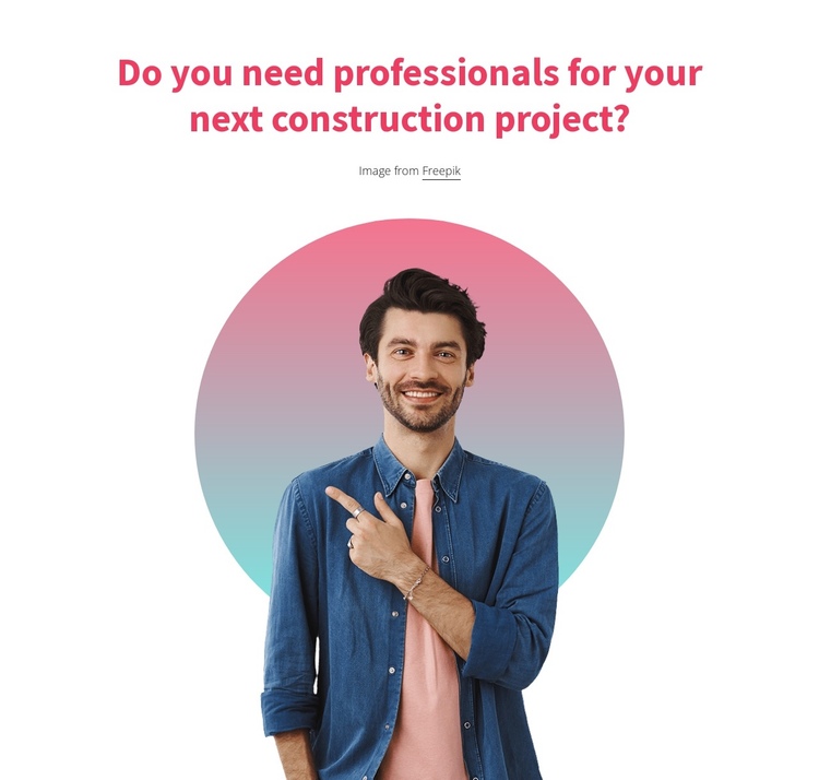Professionals for you One Page Template