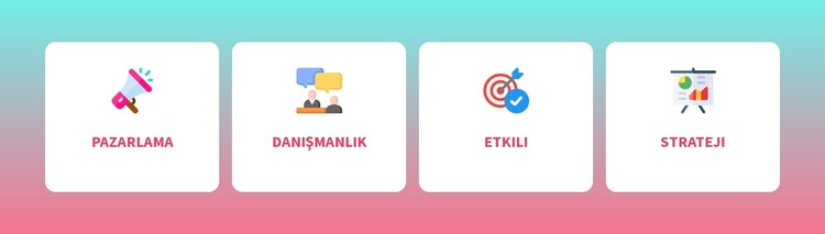 Renkli simgelerle ızgara tekrarlayıcı CSS Şablonu