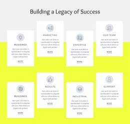 100 Years Of Building - Webpage Layout