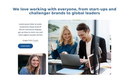 Download WordPress Theme For We Work With Start-Ups