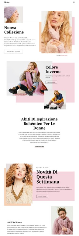 Fashion Page Design Modello Di Casella Flessibile