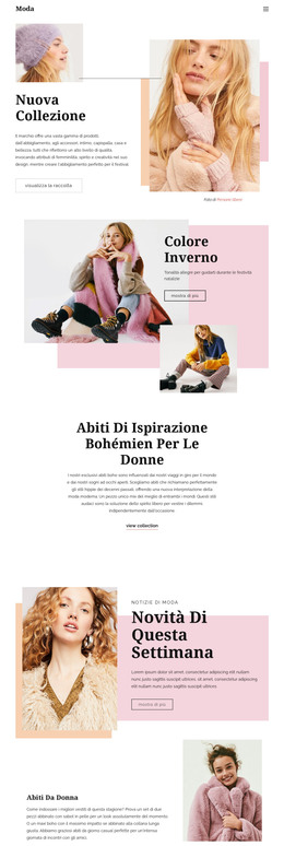 Fashion Page Design - Modello Di Sito Web HTML