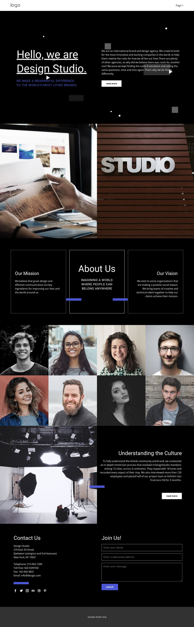 Our design is unique One Page Template
